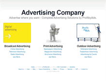 Tablet Screenshot of profitbyads.com
